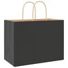 vidaXL Paper Bags 50 pcs with Handles Black 32x17x25 cm
