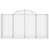 vidaXL Arched Gabion Baskets 3 pcs 200x50x100/120 cm Galvanised Iron