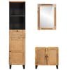 vidaXL Bathroom Sets with Drawer with Shelf Natural Solid Mango Wood