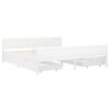 vidaXL Bed Frame without Mattress White Solid Wood Pine 180x200 cm Super King
