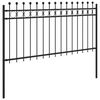vidaXL Ring Fence Black 200 x 150 cm Powder-Coated Steel