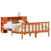 vidaXL Bookcase Bed without Mattress Wax Brown 140x190 cm Solid Wood Pine