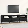 vidaXL TV Cabinet Black Oak 150 x 30 x 44.5 cm Engineered Wood