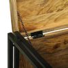 vidaXL Storage Box 80 x 50 x 50 cm Rough mango wood and Metal