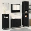 vidaXL Bathroom Furniture Set 4 pcs Black Oak Engineered Wood