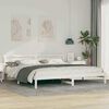 vidaXL Bed Frame with Headboard White 180 x 200 cm Solid Pine Wood