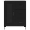 vidaXL Highboard Black 69.5x34x180 cm Engineered Wood