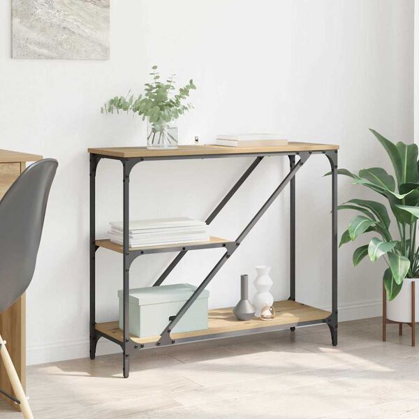 vidaXL Console Table Artisan Oak 88.5 x 30 x 75 cm Engineered Wood