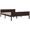 vidaXL Bed Frame without Mattress Dark Brown 160x200 cm Solid Wood