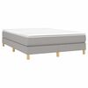 vidaXL Box Spring Bed Frame Light Grey Double Fabric (UK/IE/FI/NO only)