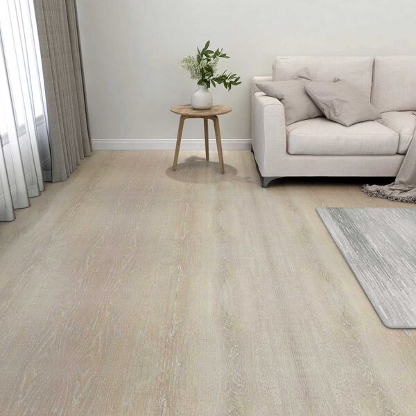 vidaXL Flooring Planks 55 pcs Beige 5.11 m&sup2; PVC