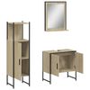 vidaXL 3 Piece Bathroom Cabinet Set Sonoma Oak Engineered Wood
