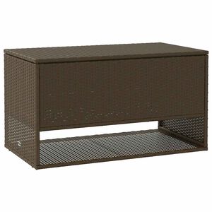vidaXL Outdoor Cushion Box Brown 100x55x55.5 cm Poly Rattan