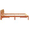 vidaXL Bed Frame with Headboard Wax Brown 160 x 200 cm Solid Pine Wood