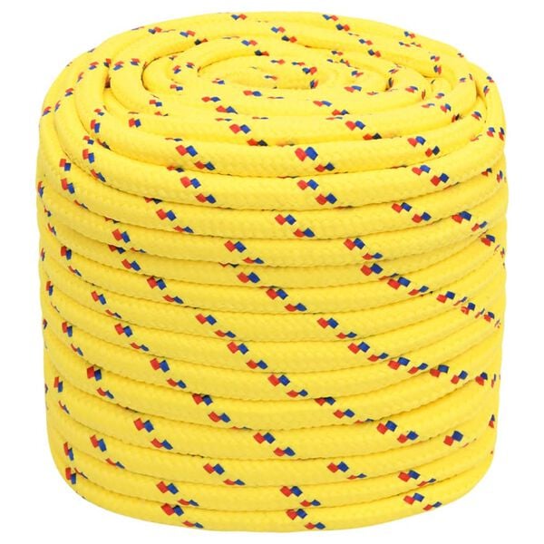 vidaXL Boat Rope Yellow 16 mm 50 m Polypropylene
