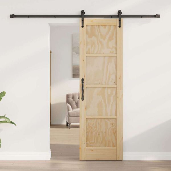 vidaXL Sliding Door ORKDAL Brown 61 x 198.5 cm Solid Pine Wood