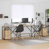 vidaXL Desk with Drawer Sonoma Oak 182 x 101 x 87.5 cm Engineered Wood