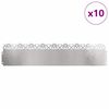 vidaXL Lawn Edgings 10 pcs Silver 103 x 0.05 x 22 cm Stainless Steel