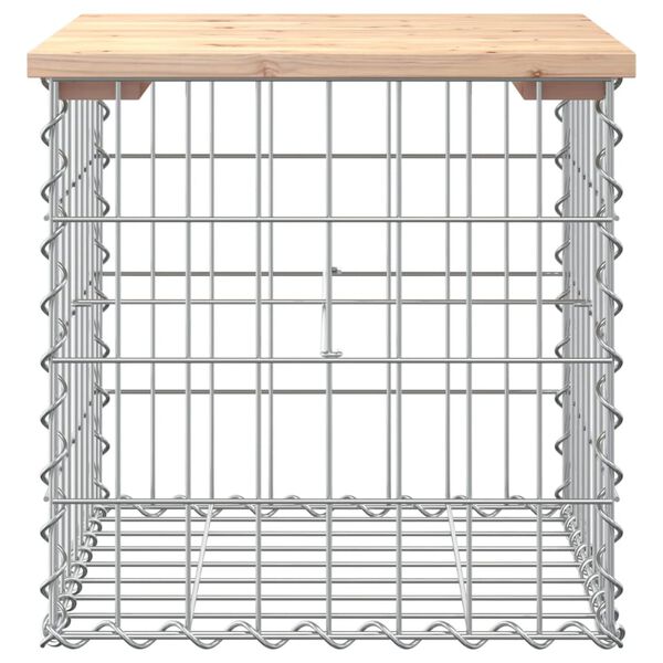 vidaXL Garden Bench Gabion Design 43x44x42 cm Solid Wood Pine