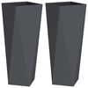 vidaXL Planter 2 pcs Anthracite 30 x 30 x 75 cm Steel