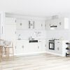vidaXL Kitchen Cabinet Lucca White 80 x 46 x 81.5 cm Engineered Wood
