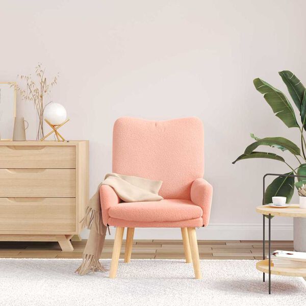 vidaXL Relaxing Chair Pink 63 x 67 x 94 cm Fabric