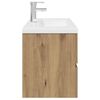 vidaXL Sink Cabinet with Built-in Basin and Faucet Artisan Oak
