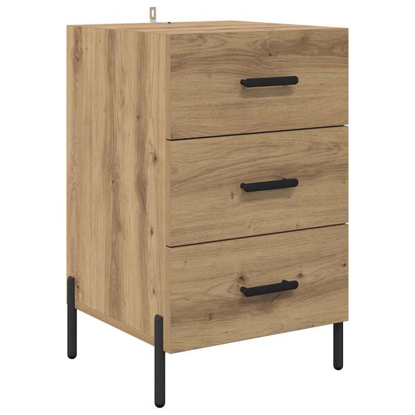 vidaXL Bedside Cabinet Artisan Oak 40 x 40 x 66 cm Engineered Wood