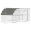 vidaXL Chicken Cage 2 pcs Silver 400 x 200 x 200 cm Steel and PE