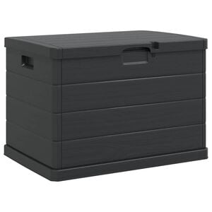 vidaXL Garden Storage Box Plastic 77.5 x 54.5 x 53 cm Anthracite