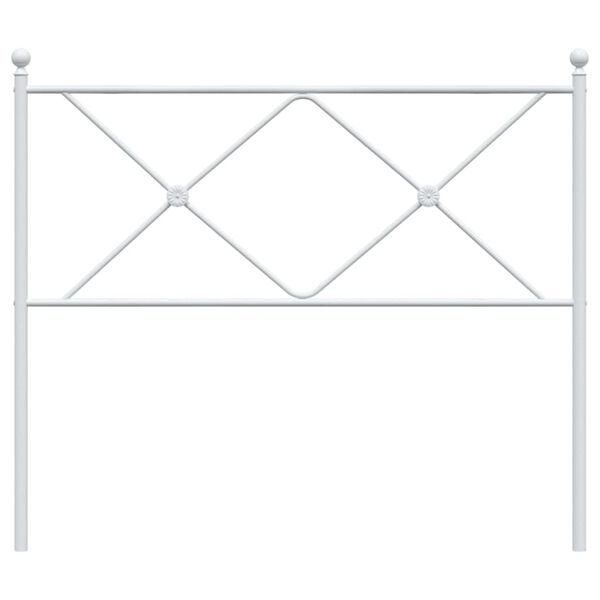 vidaXL Metal Headboard White 100cm
