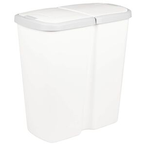 vidaXL Garbage Bin White 48.5 x 28 x 51 cm PP