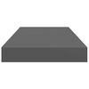 vidaXL Floating Wall Shelves 4 pcs High Gloss Grey 50x23x3.8 cm MDF