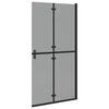 vidaXL Walk-in shower wall Black and dark transparent 100 x 190 cm