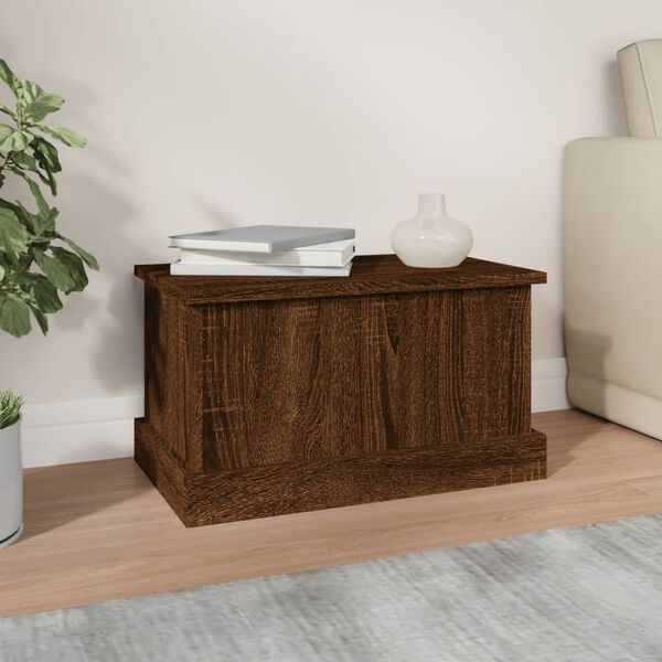 vidaXL Storage Box Brown Oak 50x30x28 cm Engineered Wood