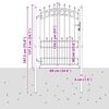 vidaXL Fence Gate Emmen with Spikes Steel 104x134.5 cm Green