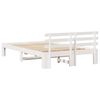 vidaXL Bed Frame with Headboard White 120 x 190 cm Solid Pine Wood