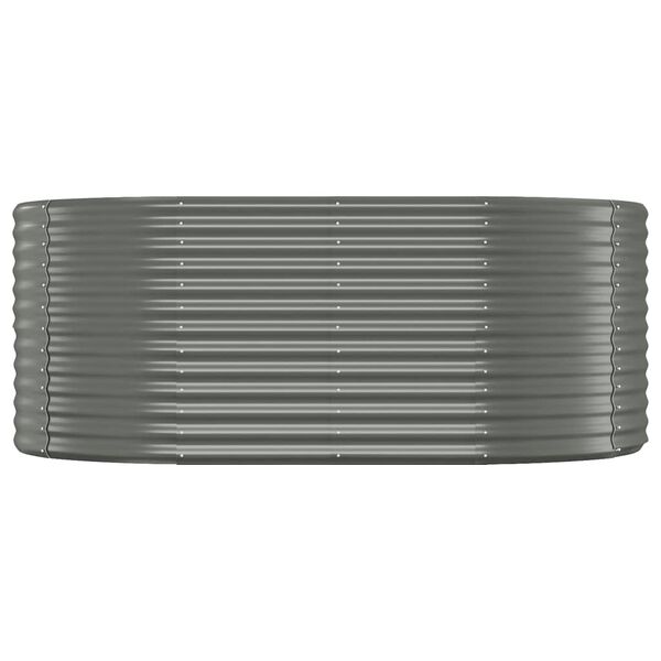 vidaXL Garden Raised Bed Galvanised Steel 175x100x68 cm Grey