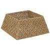 vidaXL Christmas Tree Collar Square Natural 50 x 50 x 25 cm Seagrass