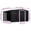 vidaXL Garden Shed with Sliding Doors Anthracite 329.5x259x178 cm Steel
