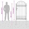 vidaXL Fence Gate Grey 100 x 175 cm Powder-coated steel