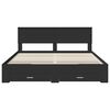 vidaXL Bed Frame Black and Silver 200 x 200 cm Engineered Wood