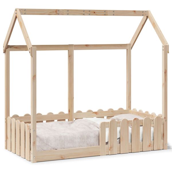 vidaXL Kids' House Bed Frame 70x140 cm Solid Wood Pine