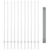 vidaXL Fence with Post Silver 1.6 x 25 m Steel