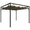 vidaXL Garden Gazebo with Retractable Roof 3x3 m Taupe 180 g/m&sup2;
