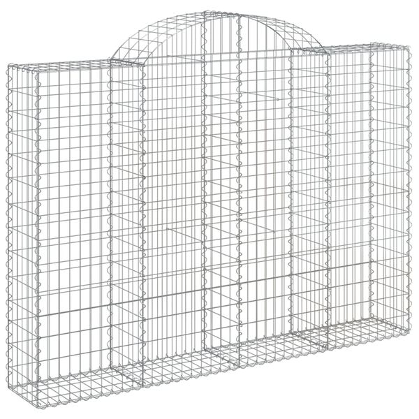 vidaXL Arched Gabion Baskets 13 pcs 200x30x140/160 cm Galvanised Iron