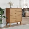 vidaXL Drawer Cabinet OLDEN Brown Solid Wood Pine