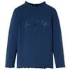 vidaXL Kids' T-shirt with Long Sleeves Navy Blue 128