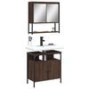 vidaXL 2 Piece Bathroom Furniture Set Brown Oak Engineered Wood