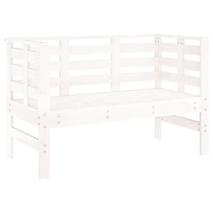 vidaXL Garden Bench White 111.5x53x71 cm Solid Wood Pine